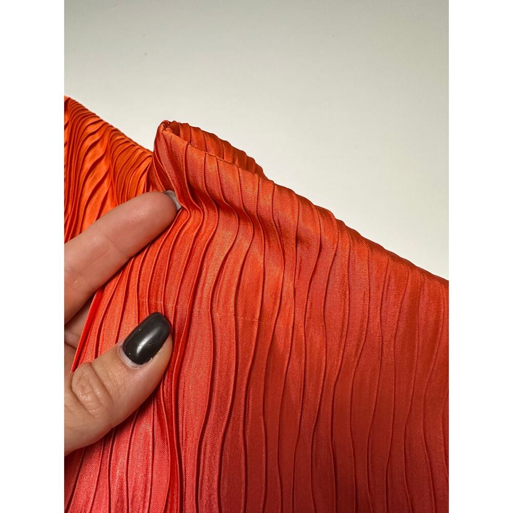 Jonathan Simkhai Augustine Coverup Kaftan Size S Tangerine Pink Pleated Fairy - Picture 13 of 14